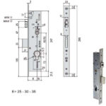 SERRATURA INFILARE MONTANTI ALL    49225-30-0 CISA 49225.30.0.00RC CISA SERR.ALL/FERRO INFILARE S CISA