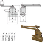 CHIUDIPORTA TRADIZIONALE ORO    60140-02-0-98 CISA 60140.02.0.98 CISA CHIUDIPORTA             S CISA