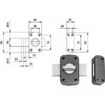 SERRATURA FERROGLIETTO 2 MANDATE       460500 ISEO 460500 ISEO SERR.LEGNO APPLICARE    S ISEO