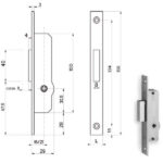 SERRATURA INF.MONTANTI ALL F16 E16 KA   90334 FIAM 9033416 FIAM SERR.ALL/FERRO INFILARE S FIAM SERRATURE