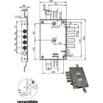 SERRATURA SIC.TRIPLICE DX DM E63      614/280 MOIA 614/280D MOIA SERR.BLINDATE           S