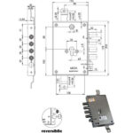 SERRATURA SIC.TRIPLICE CIL. E63       664/280 MOIA 664/280DFB MOIA SERR.BLINDATE           S MOIA SERRATURE