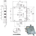SERRATURA SIC.TRIPLICE CIL. E73       664/371 MOIA 664/371DFB MOIA SERR.BLINDATE           S MOIA SERRATURE