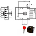 SERRATURA SIC.SEMPLICE SX POMPA         JM421 MOIA JM421SX MOIA SERR.LEGNO APPLICARE    S MOIA SERRATURE