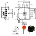SERRATURA SIC.TRIPLICE SX POMPA         JM424 MOIA JM424SX MOIA SERR.LEGNO APPLICARE    S MOIA SERRATURE