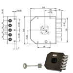 SERRATURA SIC.SEMPLICE SX DM             A411 MOIA A411SX MOIA SERR.LEGNO APPLICARE    S MOIA SERRATURE