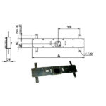 SERRATURA BASCULE SPRANGA CILINDRO     156B/C MOIA 156B/C MOIA SERR.BASCULANTI         S MOIA SERRATURE