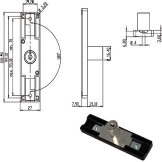 SERRATURA MOBILI APP.ASTE SCORRIMENTO   240415 OMR 240415 OMR SERR.MOBILI APPLICARE    S OMR