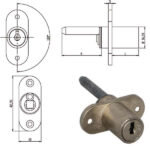 SERRATURA MOBILI APP.PERNO ORIZZONTALE  163437 OMR 163437 OMR SERR.MOBILI APPLICARE    S OMR