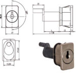 SERRATURA MOBILI APP.PERNO VERTICALE 35 163434 OMR 163434 OMR SERR.MOBILI APPLICARE    S OMR