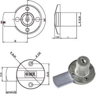 SERRATURA MOBILI APP.CATENACCIO LAT.    220350 OMR 220350 OMR SERR.MOBILI APPLICARE    S OMR