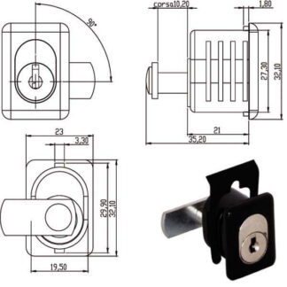 SERRATURA MOBILI APP.LEVA               220315 OMR 220315 OMR SERR.MOBILI APPLICARE    S OMR
