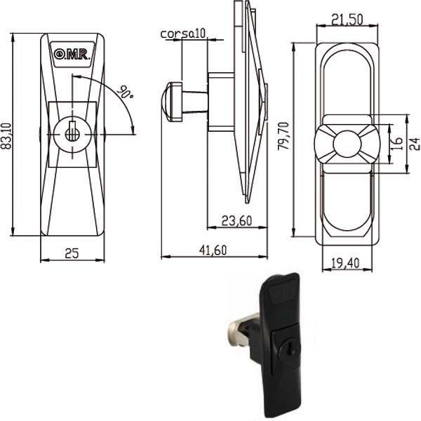 SERRATURA MOBILI APP.PUSH 160551 OMR 160551 OMR SERR.MOBILI APPLICARE S OMR