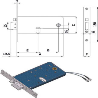 ELETTROSERRATURA INF.FASCE ALL E60        377 OMEC 377 OMEC ELETTROSERRATURE INFIL. S OMEC