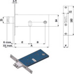 SERRATURA INF.FASCE ALL 22 E70            780 OMEC 780/F22 OMEC SERR.ALL/FERRO INFILARE S OMEC