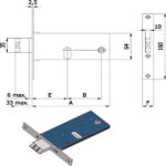 SERRATURA INF.FASCE ALL 16 E80            880 OMEC 880 OMEC SERR.ALL/FERRO INFILARE S OMEC