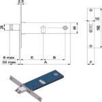 SERRATURA INF.FASCE ALL 22 E60            390 OMEC 390/F22 OMEC SERR.ALL/FERRO INFILARE S OMEC