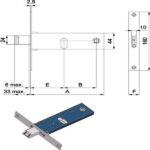 SERRATURA INF.FASCE ALL 16 E80            890 OMEC 890 OMEC SERR.ALL/FERRO INFILARE S OMEC