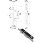 SERRATURA INF.MONTANTI ALL 16 E15         350 OMEC 350 OMEC SERR.ALL/FERRO INFILARE S OMEC