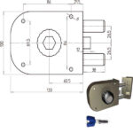 SERRATURA SIC.SEMPLICE SX POMPA            1650 CR 1650-51K55/29 CR SERR.LEGNO APPLICARE      S CR