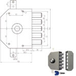 SERRATURA SIC.TRIPLICE DX POMPA            3200 CR 3200P-01NK55/29 CR SERR.LEGNO APPLICARE      S CR