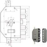 SERRATURA SIC.TRIPLICE SX CIL.          2250PEN CR 2250PEN-51NCL CR SERR.LEGNO APPLICARE      S CR