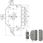 SERRATURA SIC.QUINTUPLICE DX CIL.       2300PEN CR 2300PEN-01NCL CR SERR.LEGNO APPLICARE      S CR