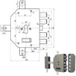 SERRATURA SIC.QUINTUPLICE SX CIL.       2350PEN CR 2350PEN-51NCL CR SERR.LEGNO APPLICARE      S CR