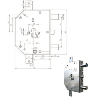 SERRATURA SIC.TRIPLICE DX CIL.         2155G-51 CR 2155G-51 CR SERR.BLINDATE             S CR