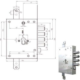 SERRATURA SIC.TRIPLICE CIL.            7056G-01 CR 7056G-01 CR SERR.BLINDATE             S CR