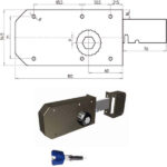 SERRATURA FERROGLIETTO POMPA 2 MANDATE SX  3700 CR 3700-51K55/29 CR SERR.LEGNO APPLICARE      S CR