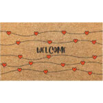 ZERBINO COCCO/PVC WELC/CUORI  cm 40x 70 XTRA 11722 GG00088-1 ZERBINI                      C XTRA