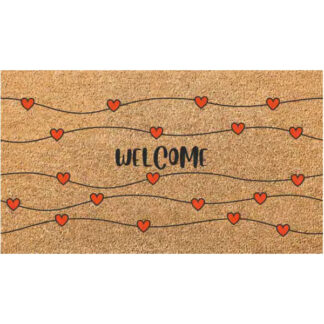 ZERBINO COCCO/PVC WELC/CUORI  cm 40x 70 XTRA 11722 GG00088-1 ZERBINI                      C XTRA