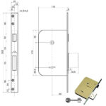 SERRATURA INFILARE DM                      5000 CR 5000-01 CR SERR.ALL/FERRO INFILARE   S CR