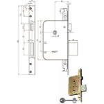 SERRATURA INFILARE TRIPLICE DM             8000 CR 8000-01 CR SERR.ALL/FERRO INFILARE   S CR