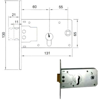 SERRATURA INFILARE FASCE ALL YALE        911 FASEM 911 FASEM SERR.ALL/FERRO INFIL.  S FASEM