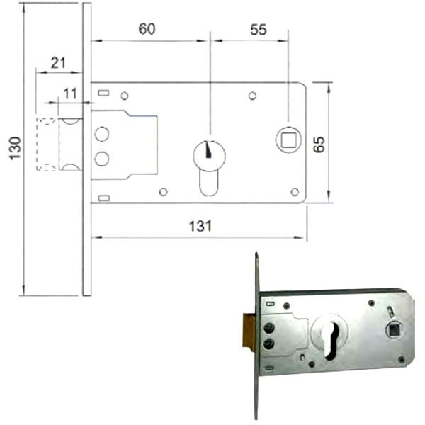 SERRATURA INFILARE FASCE ALL YALE 911 FASEM 911 FASEM SERR.ALL/FERRO INFIL. S FASEM