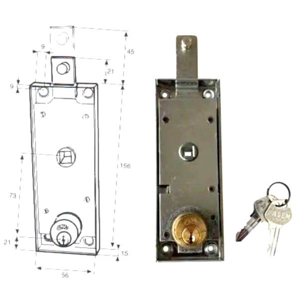 SERRATURA BASCULE CIL.TONDO C/Q 108 FASEM 108 FASEM SERR.BASCULANTI S FASEM