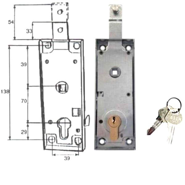SERRATURA BASCULE CIL.YALE C/Q 110 FASEM 110/CC FASEM SERR.BASCULANTI S FASEM