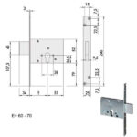 SERRATURA INFILARE FERRO           56013-70-0 CISA 56013.70.0 CISA SERR.ALL/FERRO INFILARE S CISA