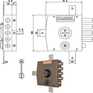 SERRATURA SIC.QUINTUPLICE DX DM        1551 KASSEL 1551SA KASSEL SERR.LEGNO APPLICARE  S KASSEL