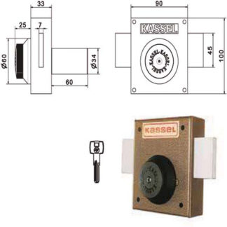 SERRATURA FERROGLIETTO POMPA 4 M       2010 KASSEL 2010/CP KASSEL SERR.LEGNO APPLICARE  S KASSEL