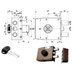 SERRATURA SIC.SEMPLICE SX POMPA      30411 MOTTURA 30411VS5A MOTTURA SERR.LEGNO APPLICARE S MOTTURA