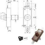 SERRATURA FERROGLIETTO VERTICALE     34322 MOTTURA 34322V500X MOTTURA SERR.LEGNO APPLICARE S