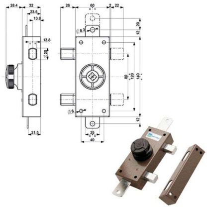 SERRATURA FERROGLIETTO TRIPLICE      34330 MOTTURA 34330V000X MOTTURA SERR.LEGNO APPLICARE S MOTTURA