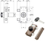 SERRATURA FERROGLIETTO LATERALE      34332 MOTTURA 34332V50A A MOTTURA SERR.LEGNO APPLICARE S