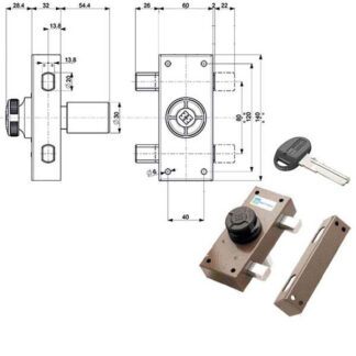 SERRATURA FERROGLIETTO LATERALE      34332 MOTTURA 34332V50A A MOTTURA SERR.LEGNO APPLICARE S MOTTURA