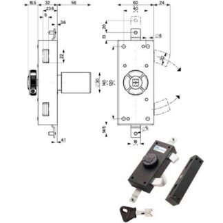 SERRATURA FERROGLIETTO TRIPLICE      35381 MOTTURA 35381N60E MOTTURA SERR.LEGNO APPLICARE S MOTTURA
