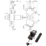 SERRATURA FERROGLIETTO TRIPLICE      35382 MOTTURA 35382N50E MOTTURA SERR.LEGNO APPLICARE S MOTTURA