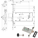SERRATURA INFILARE FASCE TRIPLICE AL 41823 MOTTURA 41823000W MOTTURA SERR.ALL/FERRO INF.  S MOTTURA
